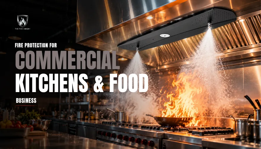 Fire protection system for commercial kitchens and restaurants